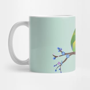 Cute egg shaped peach faced lovebird Mug